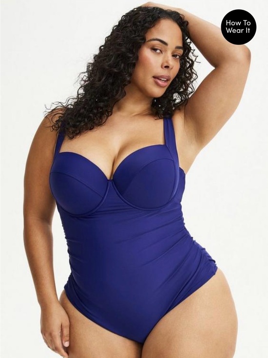 torrid Other - Torrid size 3 Underwire One-Piece Swimsuit - Deep Royal Blue
